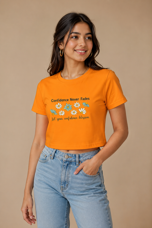 Daisy Floral Graphic Women's Crop Top By Flaunt N Flourish