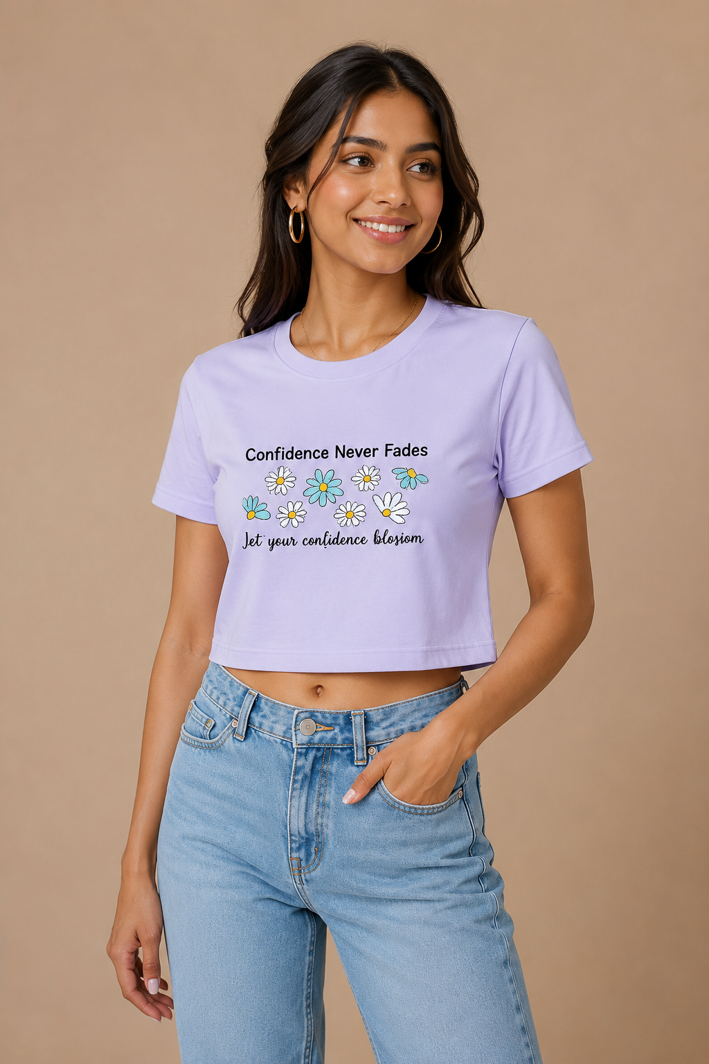 Daisy Floral Graphic Women's Crop Top By Flaunt N Flourish
